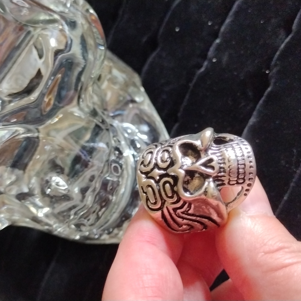 Bandana Skull Rings Men's Size 12